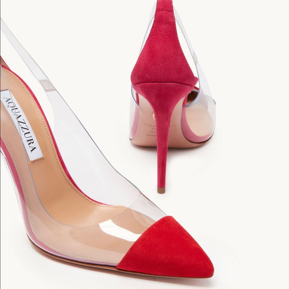 NEW AQUAZZURA NAKED PUMP SHOE HEEL 40/10 $795.